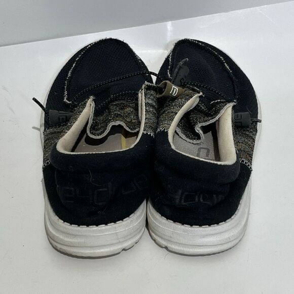 Hey Dude Men's Black Wally Sox Funk Mesh Low Top Casual Shoes Size 9 - Picture 7 of 9
